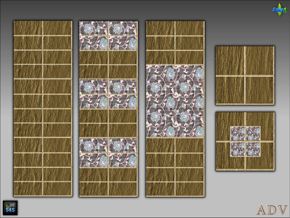 Sims 4 — ADV_Mabra_s4WallFloorSet05 by MABRA2 — Set of multi-parted bathroom tiles
