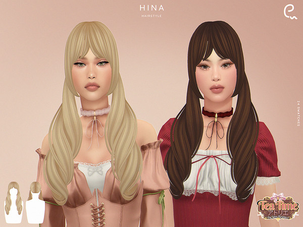 Sims 4 — Tea Time - Hina Hairstyle by Enriques4 — Description