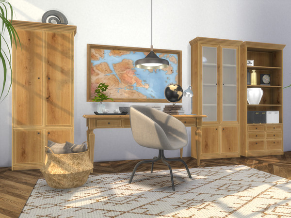 Sims 3 — Kailua Study Room by Onyxium — Onyxium@TSR Design Workshop Study Room Collection - Belong To The 2026 Year