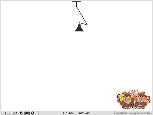 Sims 4 — Malden Ceiling Lamp Adjustable Short by Onyxium — Onyxium@TSR Design Workshop Lighting Collection - Belong To