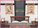 Sims 4 — The Gilded Page by Draven298 — This set has 21 images with frames in both a light wood grain as well as a darker