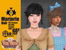 Sims 4 — Marjorie (Tea Time Atelier) by GoAmazons — Long braid with cute bangs for straight hair.