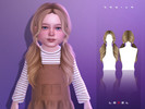 Sims 4 — LEXEL - Kamila long pigtails with curly bangs (toddler hairstyle) by LEXEL_s — 35 swatches