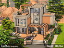 Sims 4 — Calyra (NO CC) by xogerardine — I was in a mood for a modern house again! Love those clean but strong lines,
