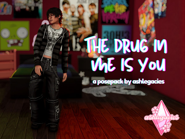 Sims 4 — The Drug In Me Is You Posepack by ashlegacies — - Posepack