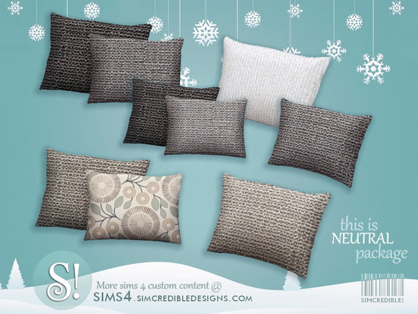 Sims 4 — Estrela Cushions knitting by SIMcredible! — by SIMcredibledesigns.com available at TSR 3 colors variations