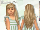Sims 4 — Anastasia Hair - Child version by Lewbertsn00tles — A long, wavy hairstyle with an elegant braid crown. Maxis