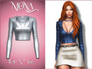 Sims 4 — Leather top with straps by Mona — -New mesh-