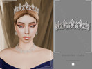 Sims 4 — Patreon- Diamond Tiara by Glitterberryfly — A white diamond gemstone tiara. Works with and without hat slider