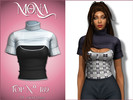 Sims 4 — Crop top with shrug by Mona — -New mesh-