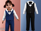 Sims 4 — Toddler - Dressy vest suit with bow tie and shirt by Garfiel — A polished formal outfit for toddlers, combining