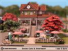 Sims 4 — Shiori Cafe and Apartment by sharon337 — Small Business Residential Lot