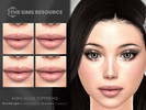Sims 4 — Aura Gloss Topper HQ by Caroll912 — A mini set of 4 Lipstick Gloss Toppers. Suited for Teen-Elders and all