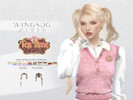 Sims 4 — WINGS-NL0306-Long double curly ponytail by wingssims — Colors:30