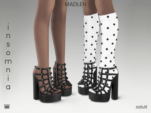 Sims 4 — [Madlen] Insomnia Shoes (With socks) (Platform) by Madlen — Where dreams tread lightly! Chic, statement shoes