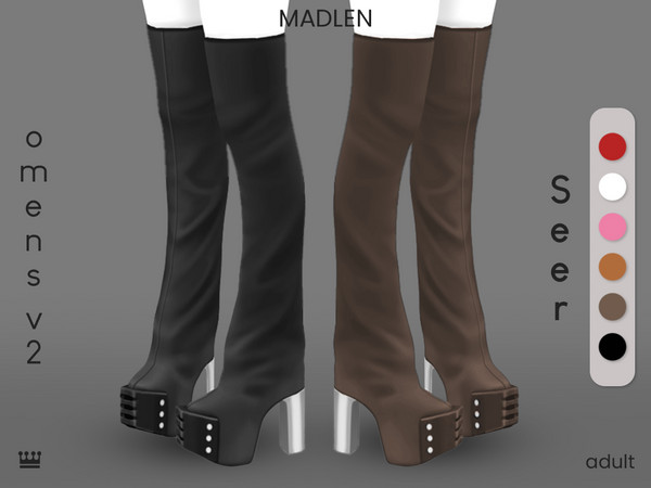 Sims 4 — Omens v2 Seer by Madlen — Make it over the knee! Totally obsessed with this edgy, experimental style.