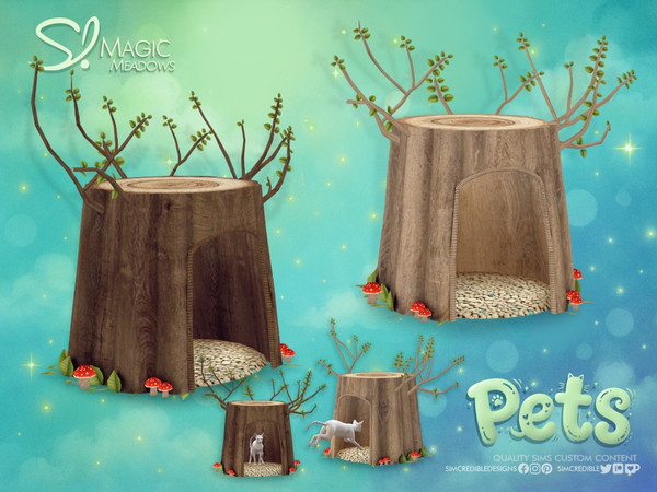 Sims 4 — Magic Meadows Pets Litter Box by SIMcredible! — We've expanded our Magic Meadows collection to include enchanted