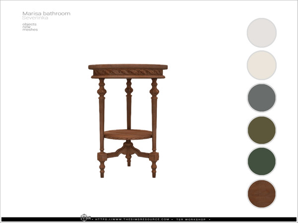 Sims 4 — Marisa - end table by Severinka_ — A set of furniture and decor for bathroom decoration.