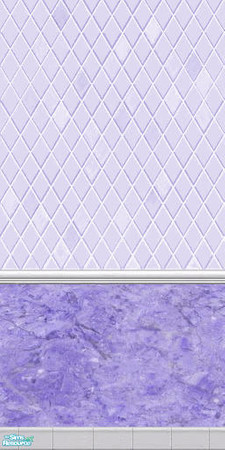 Sims 2 — D2DMarble Tile - Violet by D2Diamond — Marble tile base and Diamond tile wall.