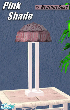 Sims 2 — NSC SimPatio Table Lamp - Pink Shade by Neptunesuzy — Your Sims will Love this Pink Shade for their SimPatio
