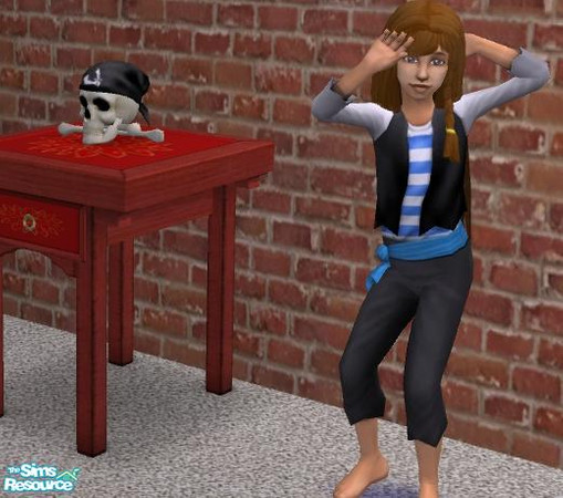 Sims 2 — Pirate Radio - Bone-Black Recolor by Dr Pixel — The infamous pirate Jack the Crooner would sing to his victims