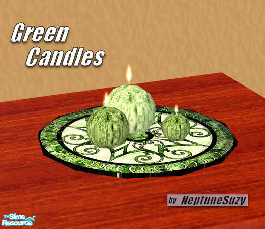 Sims 2 — The SimPatio Candle - Green Candles by Neptunesuzy — Your Sims will Love this Green Candles for their SimPatio