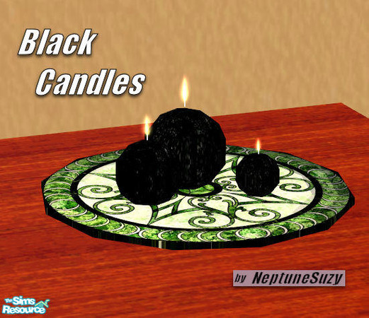 Sims 2 — The SimPatio Candle - Black Candles by Neptunesuzy — Your Sims will Love this Black Candles for their SimPatio