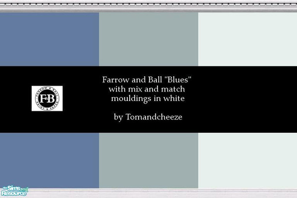 Sims 2 — Farrow and Ball "Blues" by tomandcheeze — A set of Farrow and Ball paints in shades of blue with mix