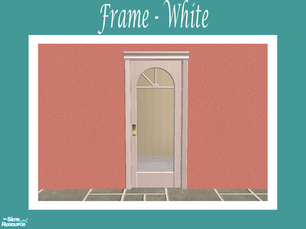 Sims 2 — Stained Glass Door- Frame White by Shakeshaft — Part of a set of stained glass windows and doors, set includes 6