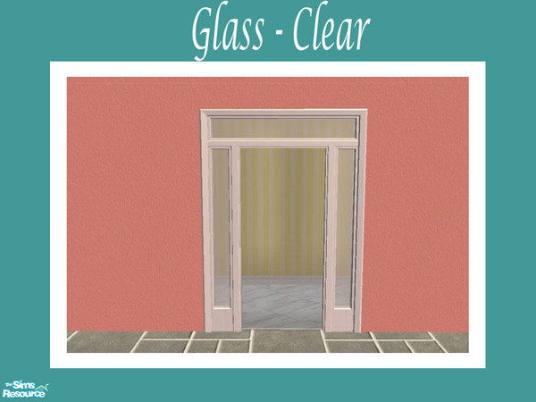 Sims 2 — Stained Glass Arch - Glass Clear by Shakeshaft — Part of a set of stained glass windows and doors, set includes