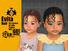 Sims 4 — Evita Hair by GoAmazons — Curly updo bun for toddlers in maxis style.