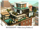 Sims 4 — Modern Luxury Penthouse 2 by RayDesign9 — I build this house in San MyShuno, 20x30 lot size with 3 floors. This