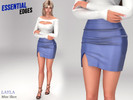 Sims 4 — Mini Skirt (essential edges set) by Layla — Female mini skirt This set was release early on my Patreon! For Teen