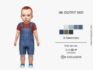 Sims 4 — IM OUTFIT N01 by David_Mtv2 — For infant only; 8 swatches; HQ compatible.