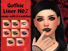 Sims 4 — Gothic Eyeliner N07 by _alttrait_ — Eyeliner. For gothic sims. Comes in 8 swatches!