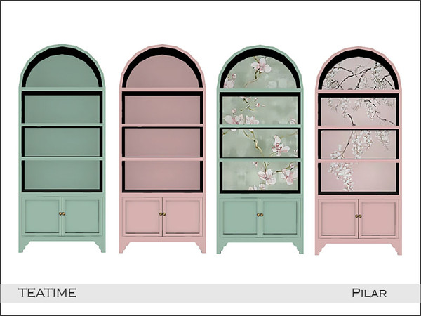 Sims 4 — Pilar TeaTime Shelf2 by Pilar — Take a break at the tea house