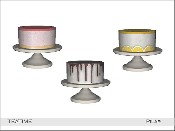 Sims 4 — Pilar TeaTime Cake by Pilar — Take a break at the tea house