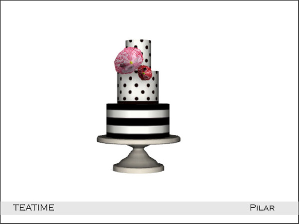 Sims 4 — Pilar TeaTime Cake2 by Pilar — Take a break at the tea house