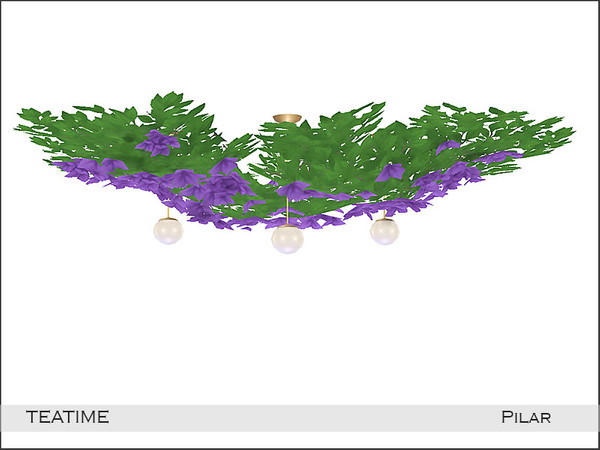 Sims 4 — Pilar TeaTime CeilingLight2 by Pilar — Take a break at the tea house