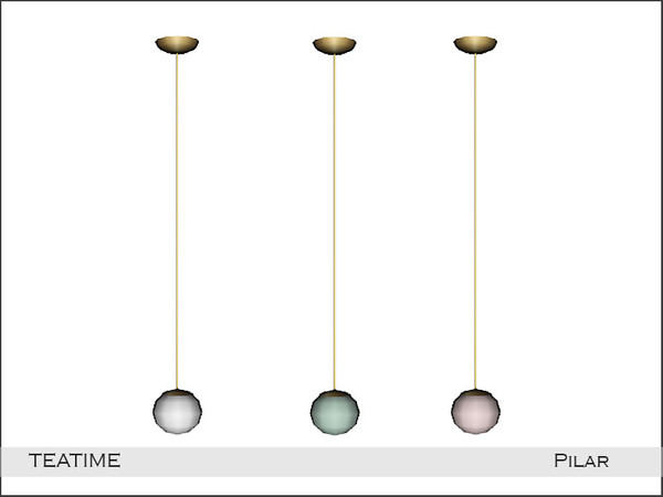 Sims 4 — Pilar TeaTime CeilingLight2 by Pilar — Take a break at the tea house