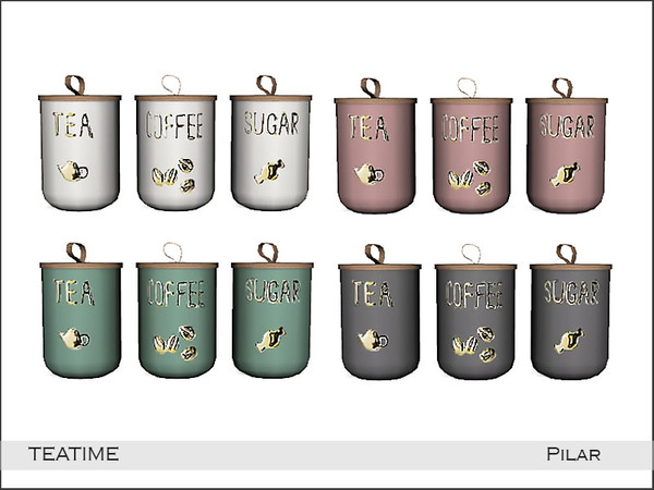 Sims 4 — Pilar TeaTime Deco2 by Pilar — Take a break at the tea house