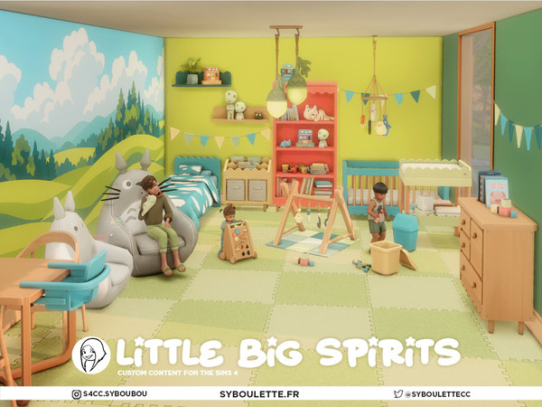 Sims 4 — Little Big Spirits - Game boxes by Syboubou — Little Big Spirits is a joyful kid bedroom CC set inspired by the