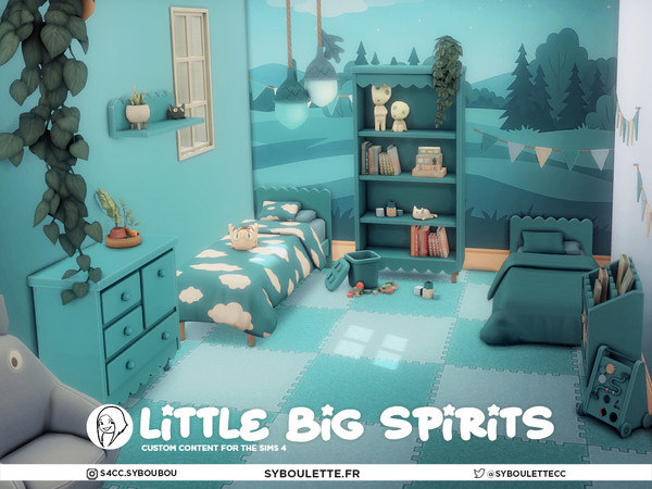 Sims 4 — Little Big Spirits - Chibi Totoro chair by Syboubou — Little Big Spirits is a joyful kid bedroom CC set inspired