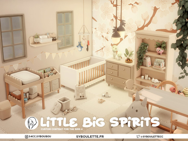 Sims 4 — Little Big Spirits - Mobile (tall) by Syboubou — Little Big Spirits is a joyful kid bedroom CC set inspired by