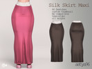 Sims 4 — Silk Skirt Maxi by astya96cc — 46 Swatches
