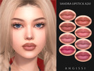 Sims 4 — Sandra Lipstick A241 by ANGISSI — PREVIEWS MADE USING HQ MOD 8 colors