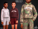Sims 4 — BRENT hoodie (child) by ali1 — New York Letter Hoodie
