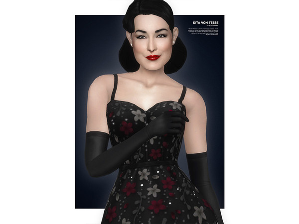 Sims 4 — Dita Von Teese by StefanMakesSims — After many years away from creating Sims (20 to be exact), I thought it
