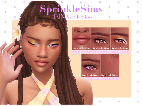Sims 4 — [sprinklesims] DINAlipstick by Spri_nkleSims — DINA makeup collection consists of: contacts, blush, lipstick,