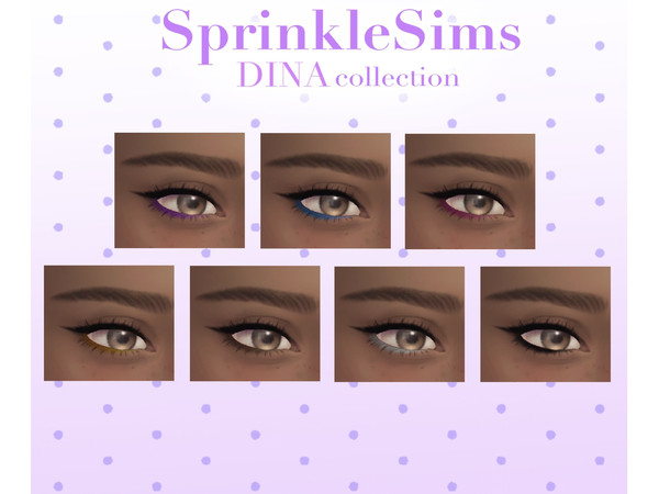 Sims 4 — [sprinklesims] DINAeyeliner by Spri_nkleSims — DINA makeup collection consists of: contacts, blush, lipstick,